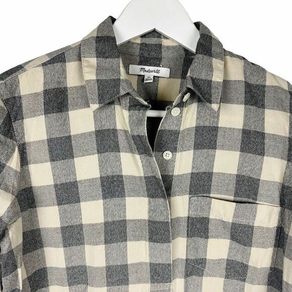Madewell Women's Classic Ex-Boyfriend Button-Back Shirt in Buffalo Check size XS - Picture 4 of 10